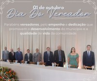 01 de outubro - Dia do Vereador!