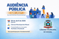 CÂMARA CONVOCA A POPULAÇÃO PARA AUDIÊNCIA PÚBLICA DA LDO 2027