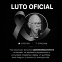 Câmara de Missal manifesta pesar pelo falecimento de Ildon Henrique Kreuz
