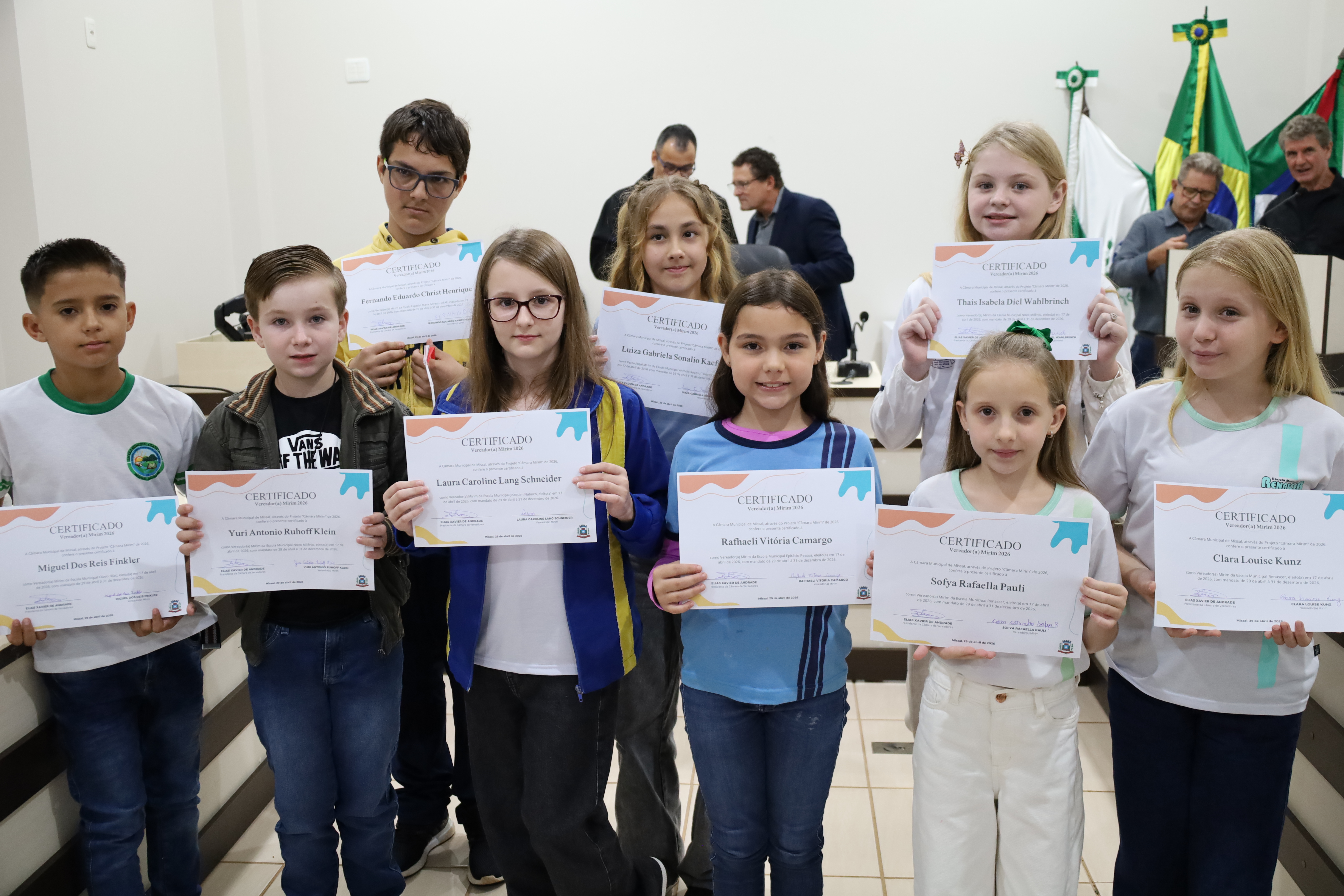 Câmara de Missal realiza solenidade de posse dos Vereadores Mirins