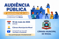 CÂMARA MUNICIPAL DE MISSAL CONVOCA POPULAÇÃO PARA AUDIÊNCIA PÚBLICA