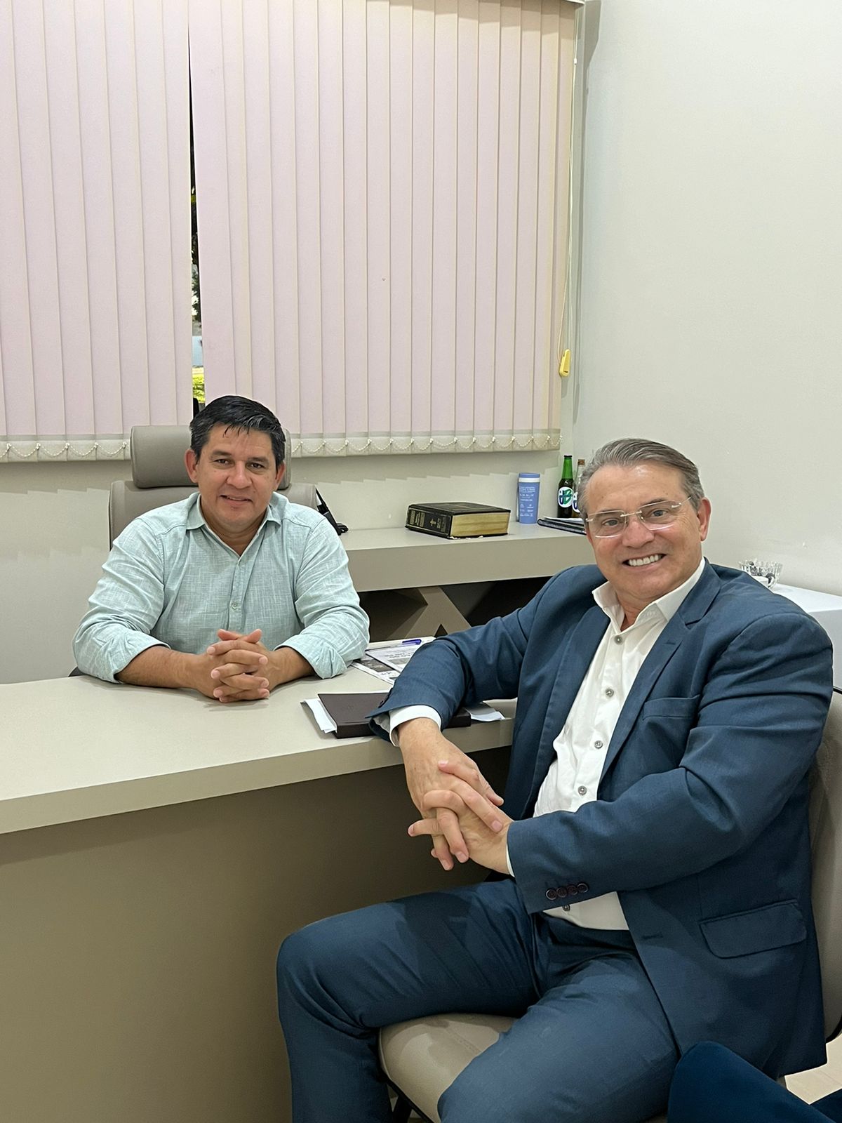 Presidente Elias Andrade recebe assessor da Casa Civil, Beto Lunitti.