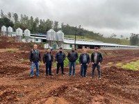 Vereadores acompanham obras de construção de aviários na Linha Bandeirantes